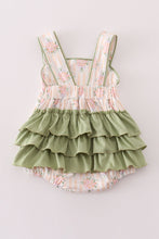 Sage floral print girl bubble - ARIA KIDS