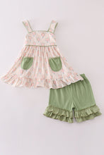 Sage floral print girl set - ARIA KIDS