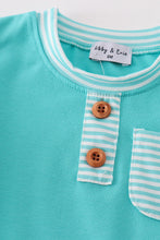 Mint stripe boy bubble - ARIA KIDS