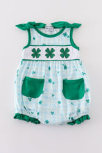 Green lucky clover embroidery girl bubble - ARIA KIDS