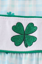 Green lucky clover embroidery girl bubble - ARIA KIDS