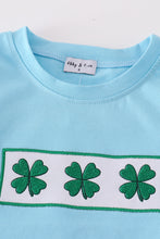 Blue clover embroidery boy set - ARIA KIDS