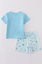 Blue clover embroidery boy set - ARIA KIDS