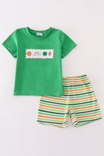 Green clover rainbow embroidery boy set - ARIA KIDS