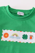 Green clover rainbow embroidery boy set - ARIA KIDS