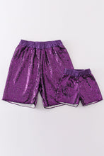 Purple sequin mardi gras mom&me skorts - ARIA KIDS