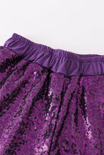 Purple sequin mardi gras mom&me skorts - ARIA KIDS