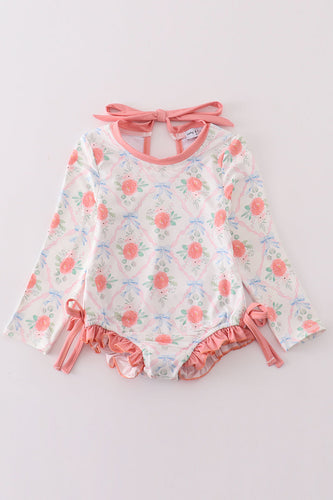 Coral Bloom girl swimsuit - ARIA KIDS