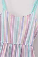 Multicolored stripe tiered mom dress - ARIA KIDS