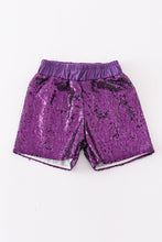 Purple sequin mardi gras mom&me skorts - ARIA KIDS