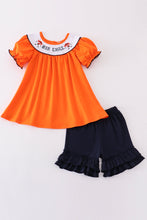 Navy orange war eagle embroidery girl set - ARIA KIDS