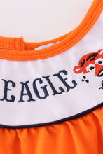 Navy orange war eagle embroidery girl set - ARIA KIDS