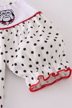 Red go dawgs embroidery girl set - ARIA KIDS