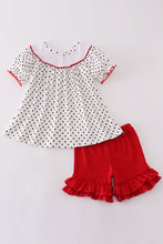 Red go dawgs embroidery girl set - ARIA KIDS