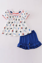 Blue gators embroidery girl set - ARIA KIDS