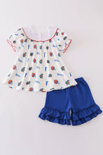 Blue gators embroidery girl set - ARIA KIDS