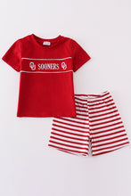 Red sooners embroidery boy set - ARIA KIDS