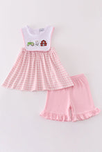 Pink farm embroidery girl set - ARIA KIDS