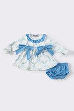 Teal bow floral baby girl set - ARIA KIDS