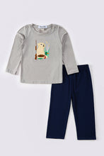 Grey hunting applique boy set - ARIA KIDS