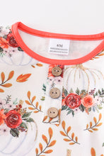 Orange floral print baby gown - ARIA KIDS