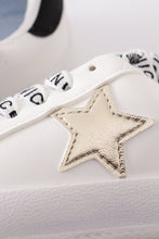 White gold star glitter sneaker (toddler to big kids) - ARIA KIDS