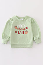 "nuts about fall" girl puff top - ARIA KIDS