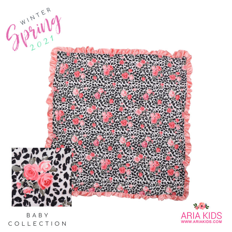 Pink leopard outlet baby blanket